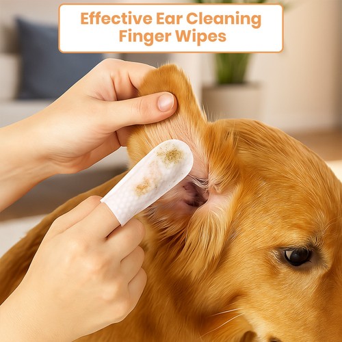 Pet ear cleaner finger - finger, wipes