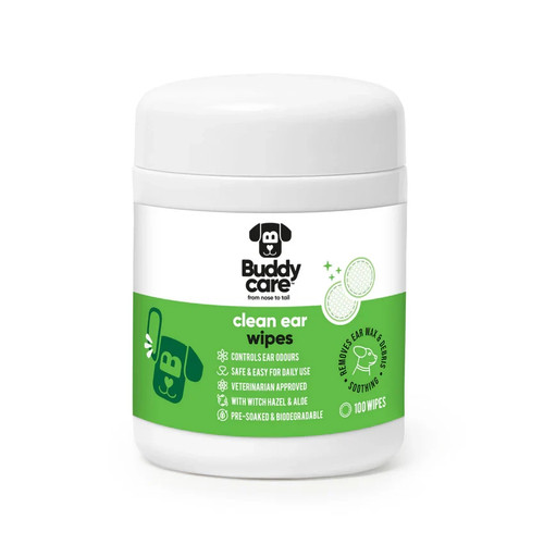 Buddycare clean ear dog wipes - dog,