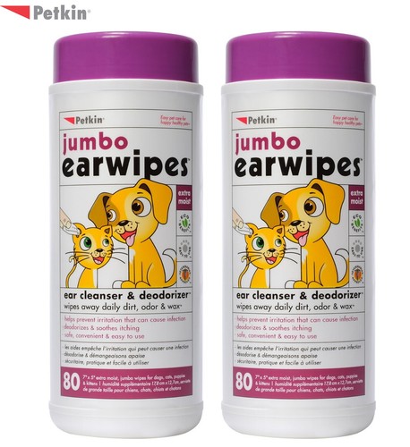 Pck petkin jumbo ear wipes - petkin,