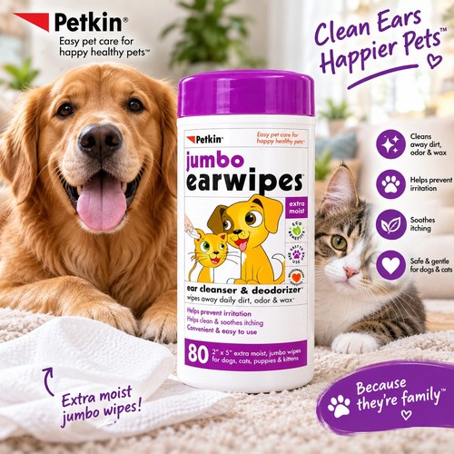 Petkin jumbo ear cleansing - jumbo,